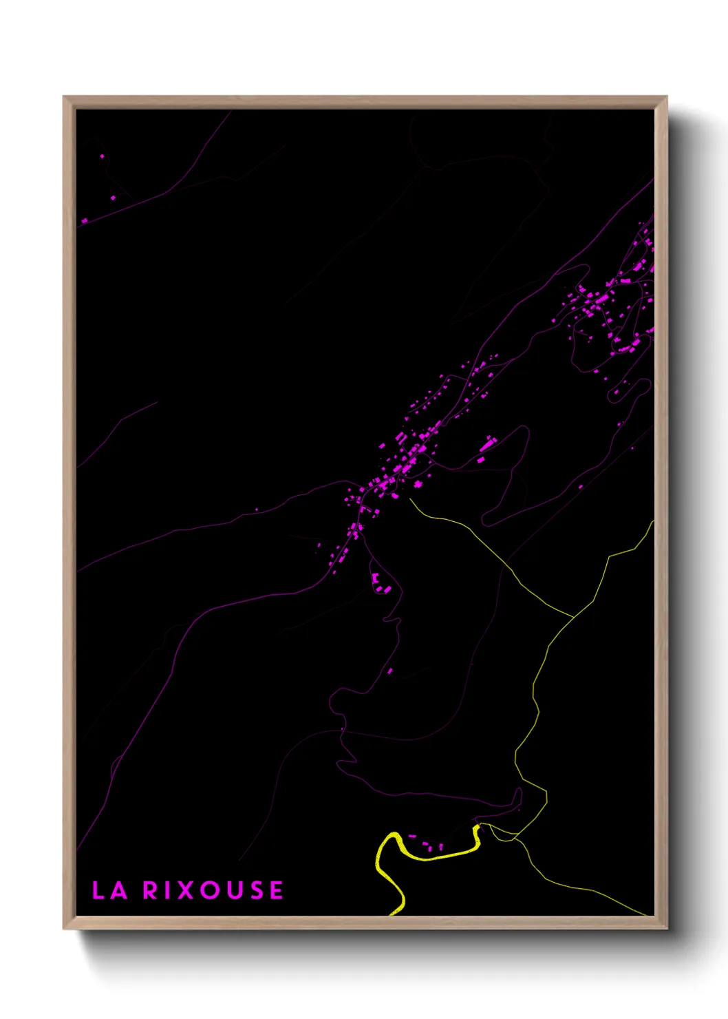 Une affiche de carte sur La Rixouse