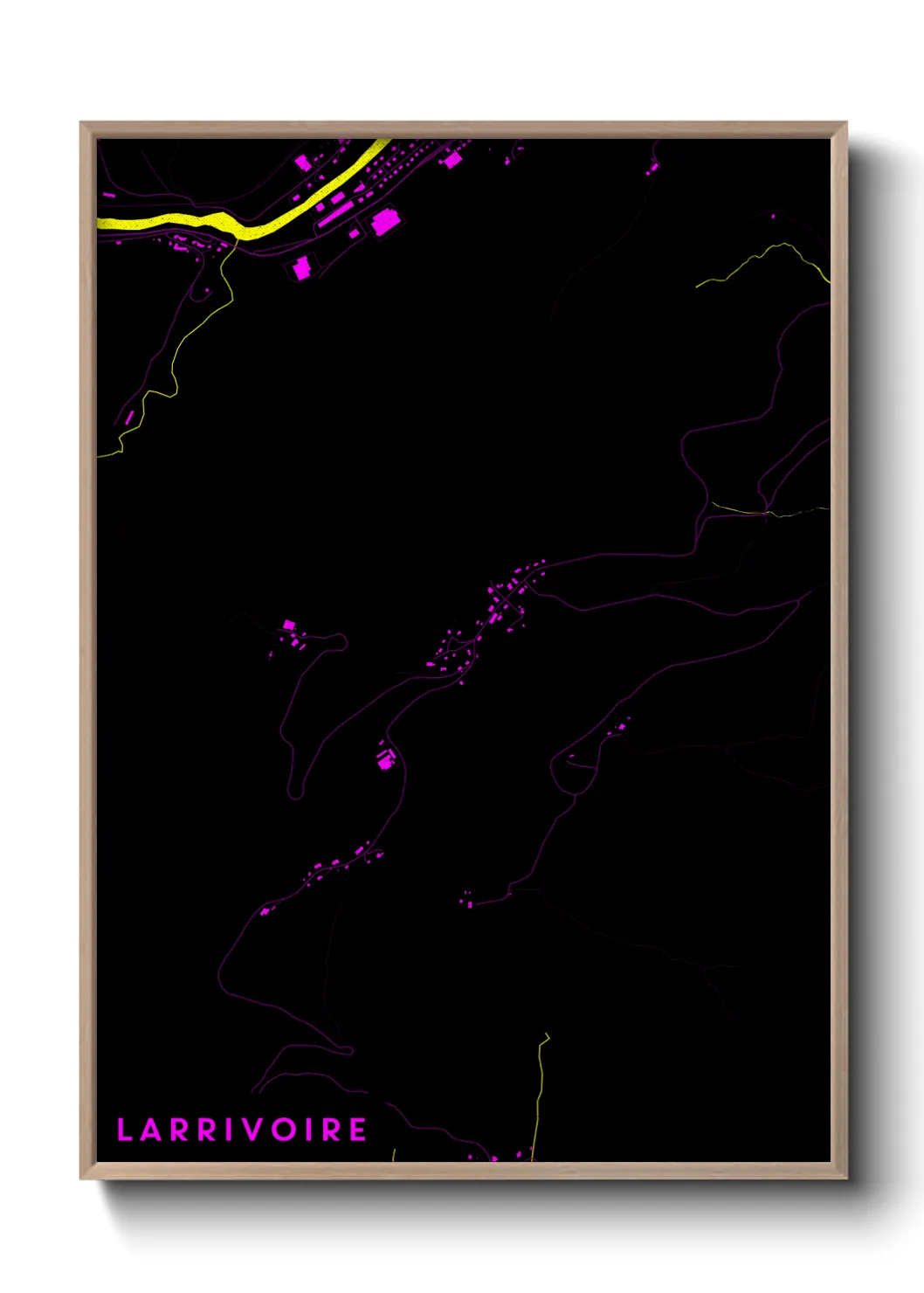 Une affiche de carte sur Larrivoire