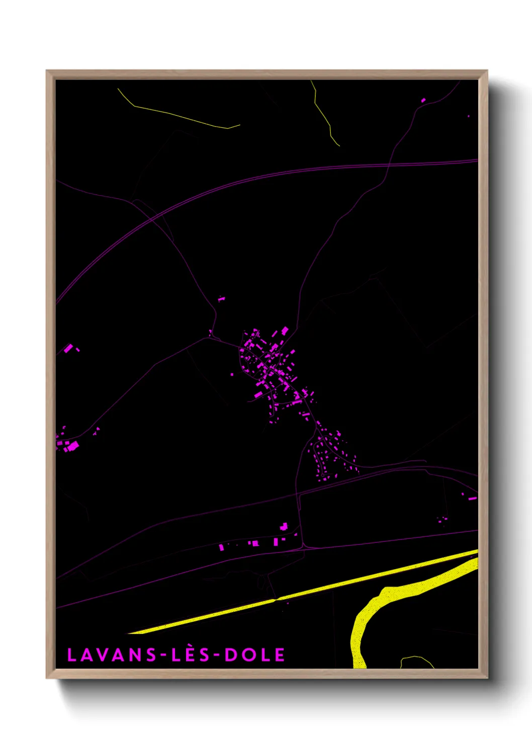 Une affiche de carte sur Lavans-lès-Dole