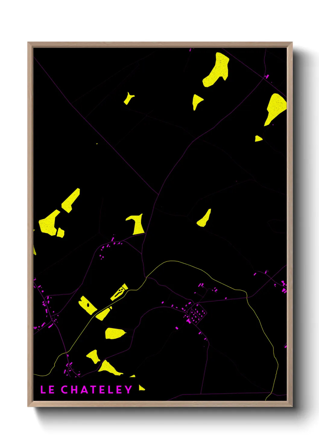 Une affiche de carte sur Le Chateley