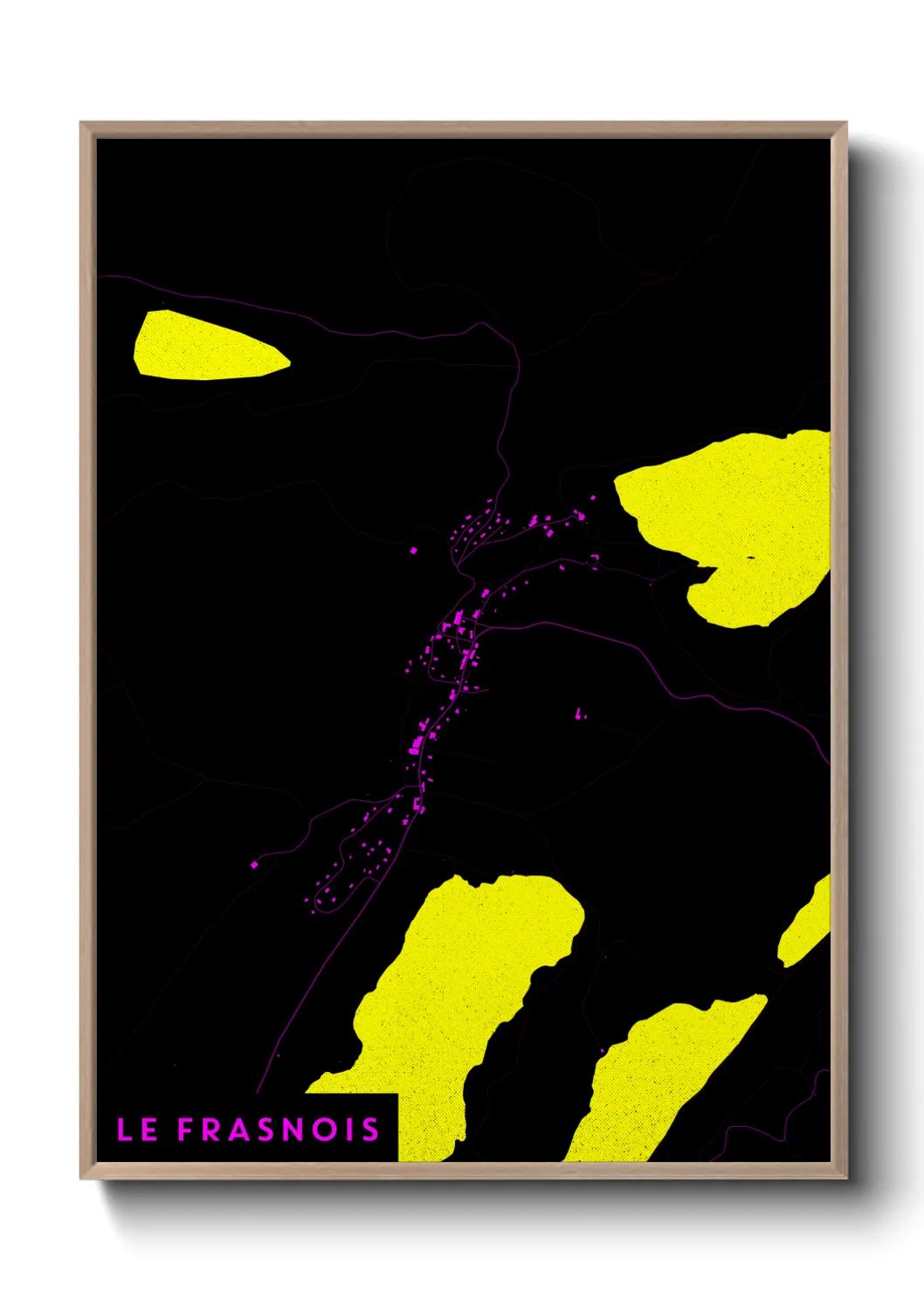 Une affiche de carte sur Le Frasnois