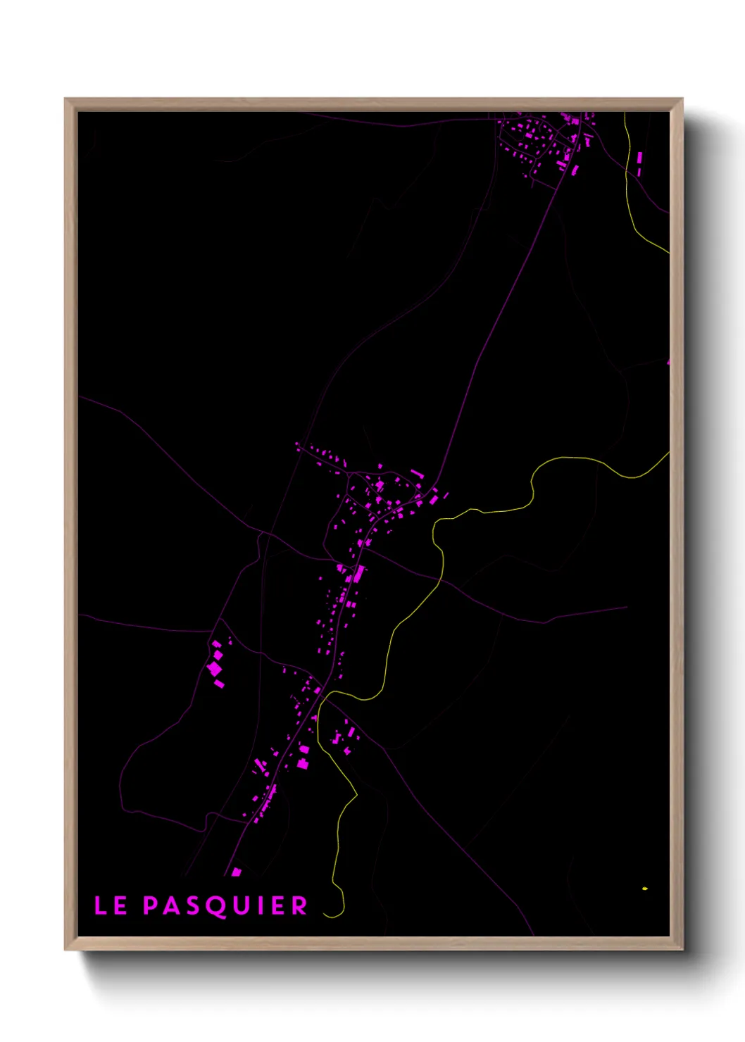 Une affiche de carte sur Le Pasquier
