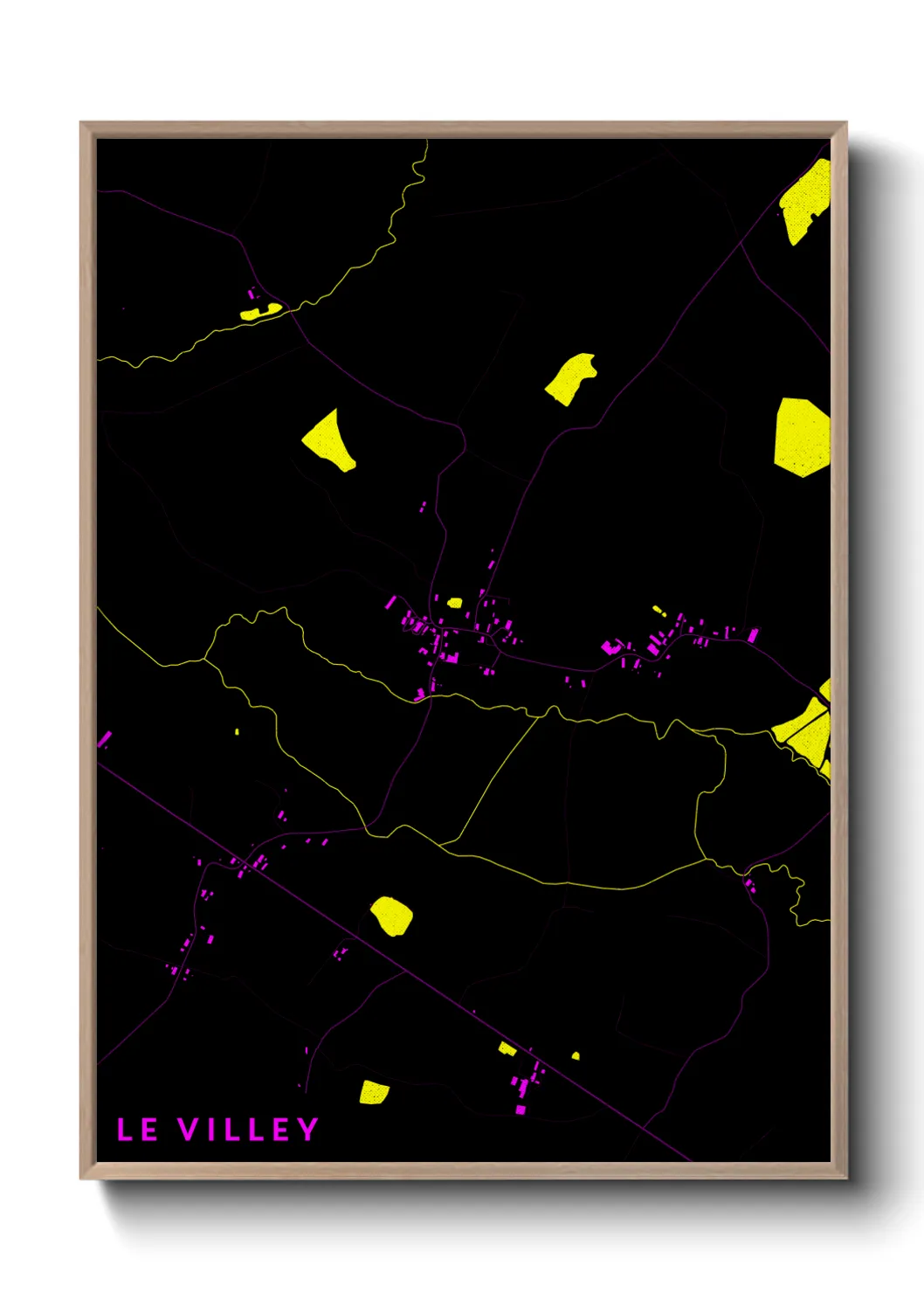 Une affiche de carte sur Le Villey