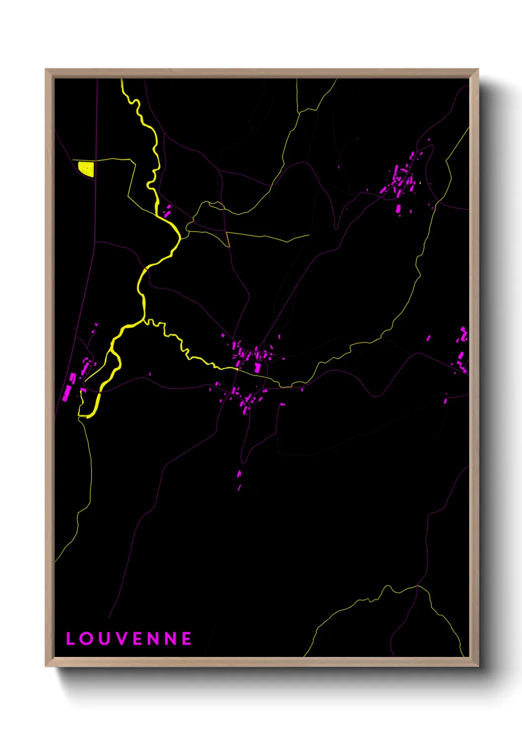 Une affiche de carte sur Louvenne