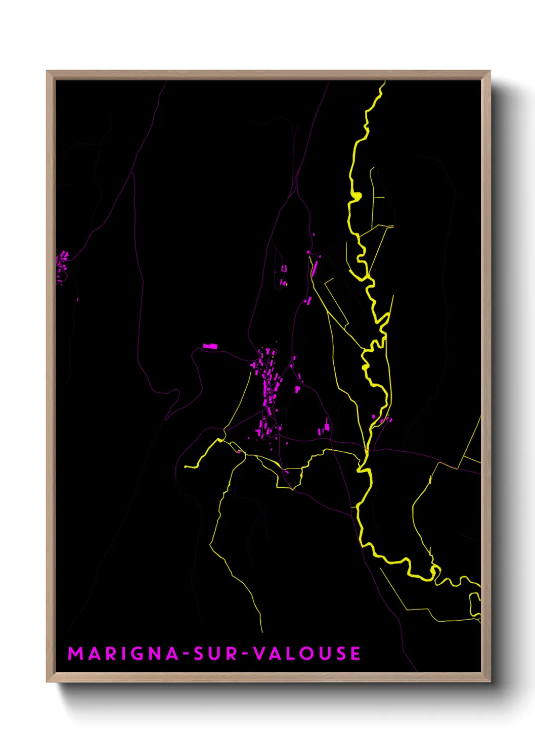Une affiche de carte sur Marigna-sur-Valouse
