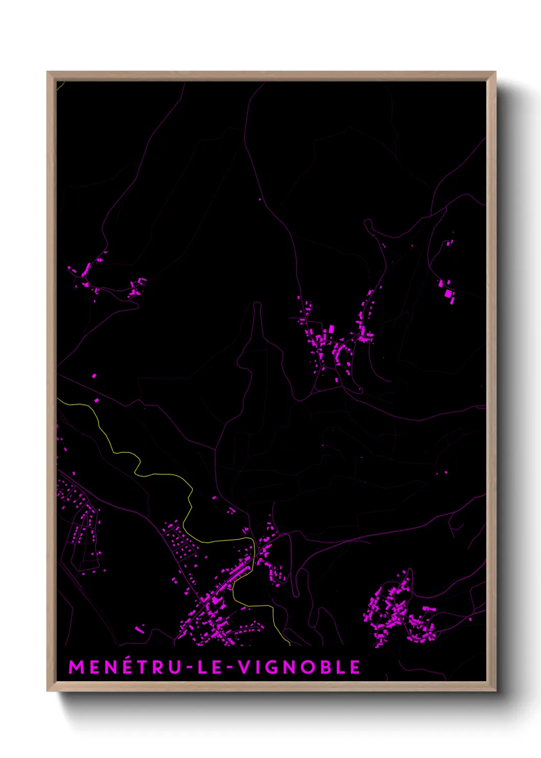 Une affiche de carte sur Menétru-le-Vignoble