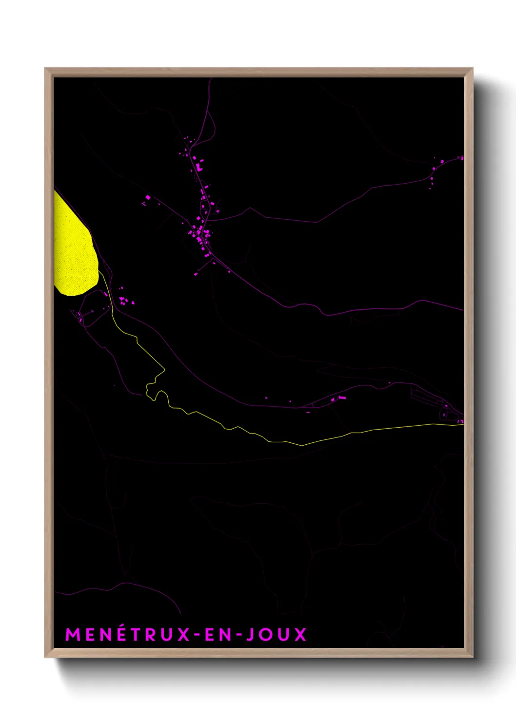Une affiche de carte sur Menétrux-en-Joux
