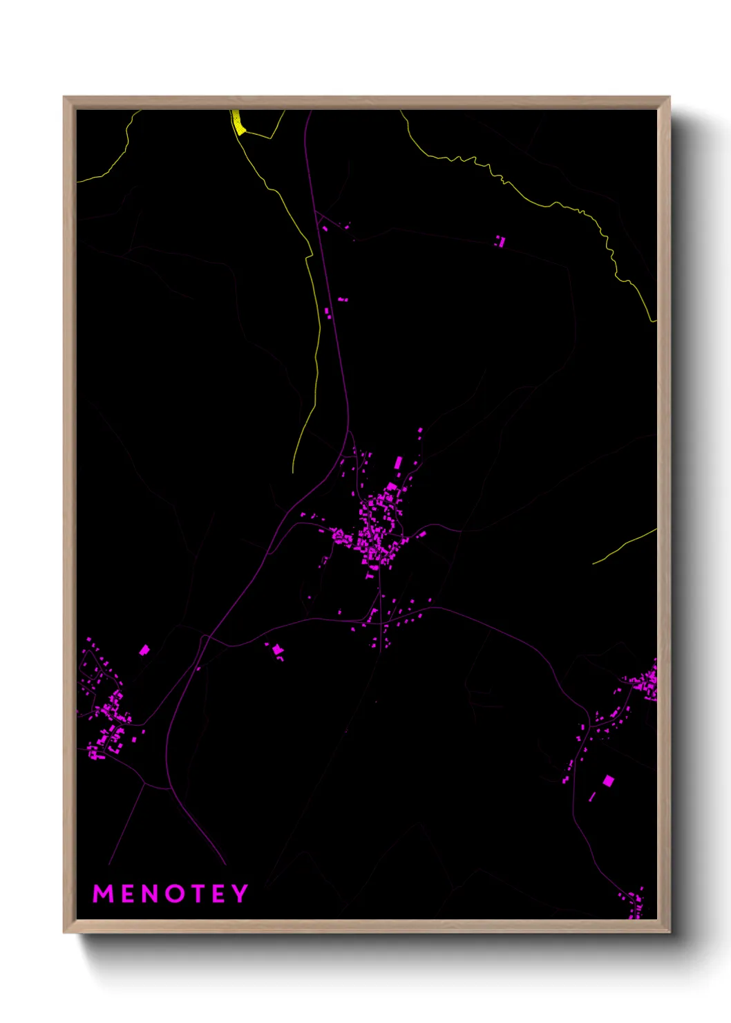 Une affiche de carte sur Menotey