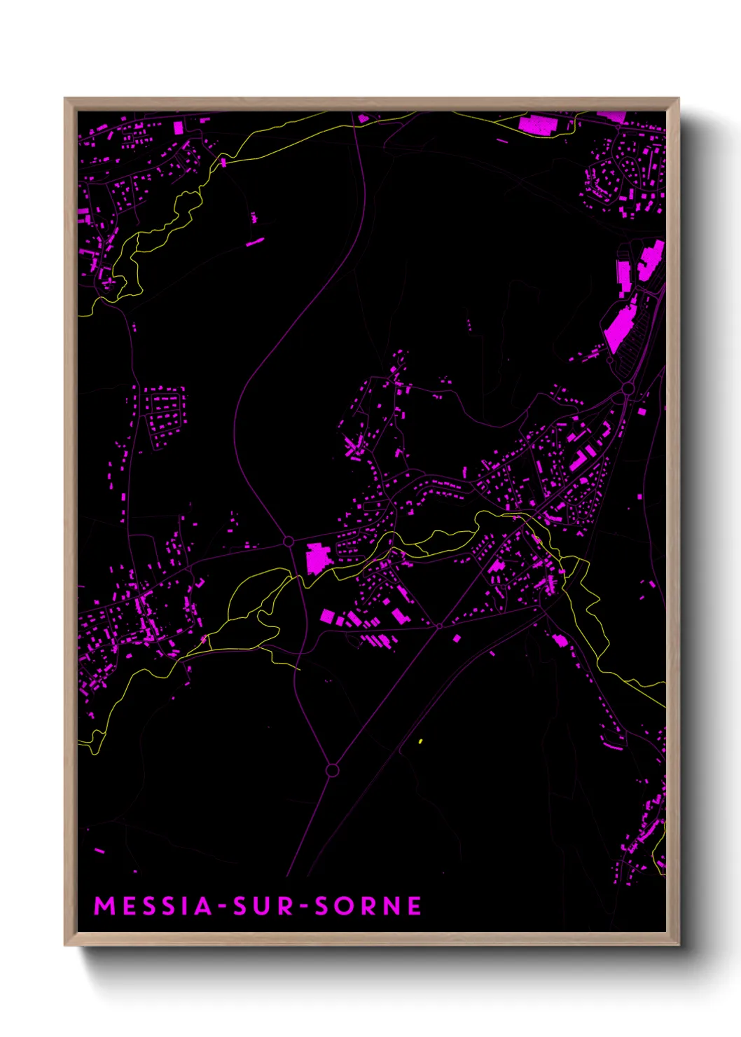 Une affiche de carte sur Messia-sur-Sorne