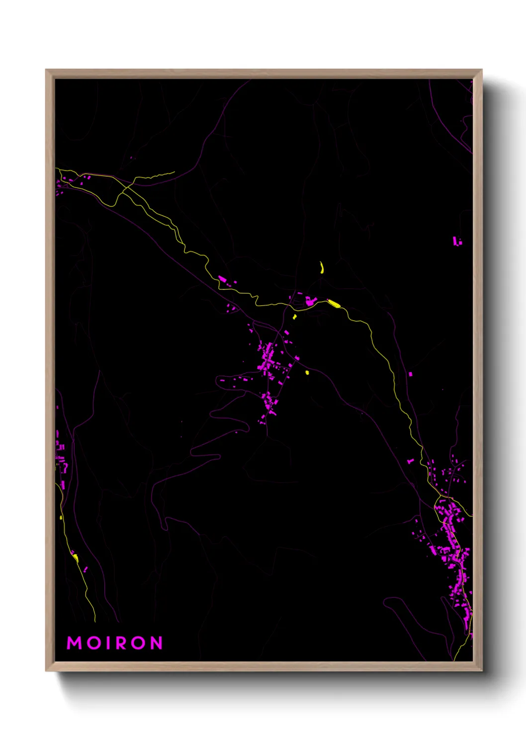 Une affiche de carte sur Moiron