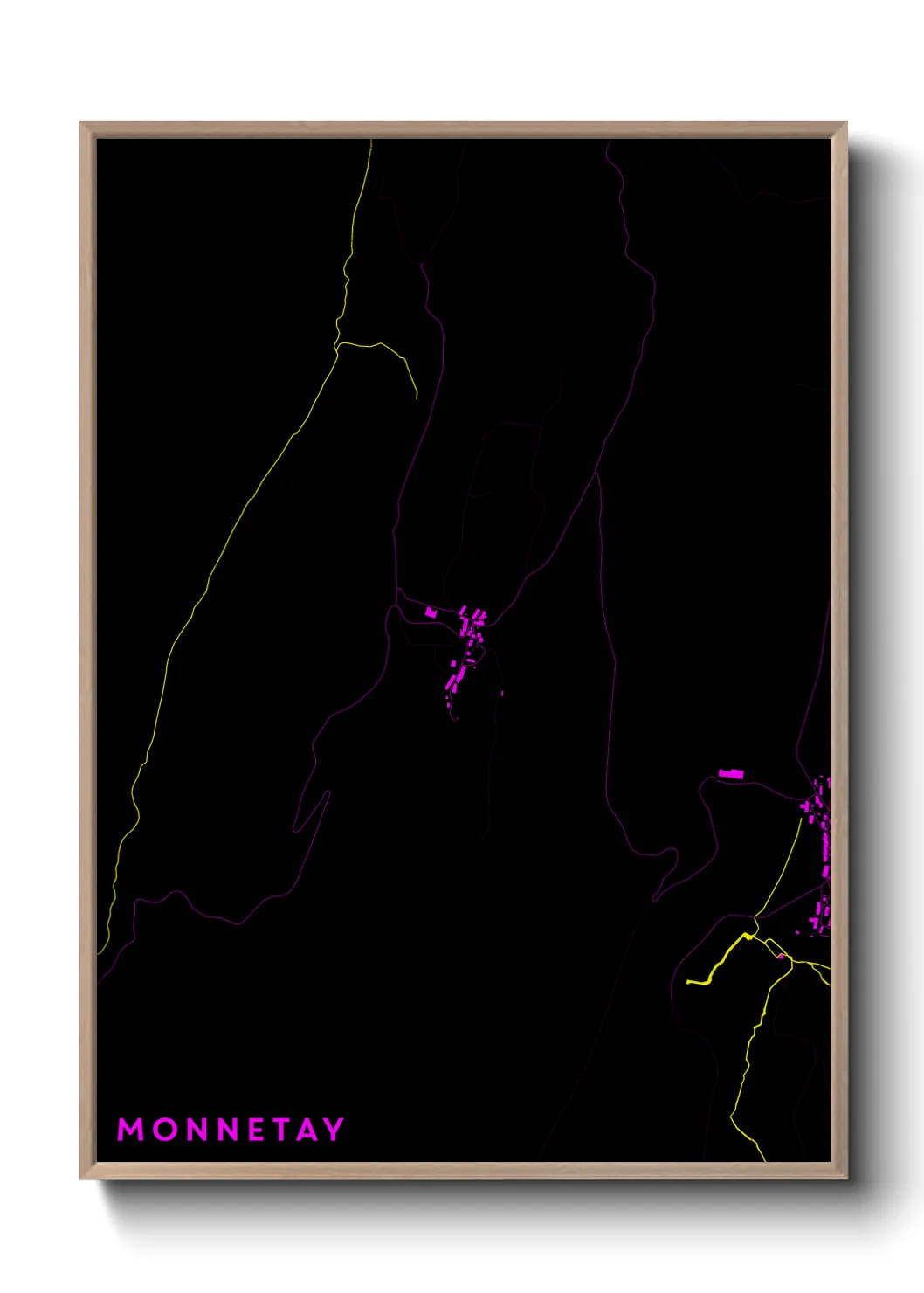 Une affiche de carte sur Monnetay