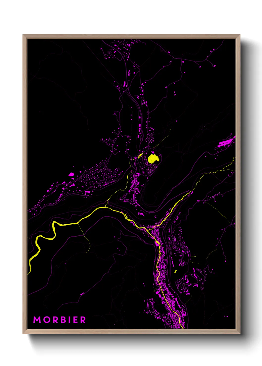 Une affiche de carte sur Morbier