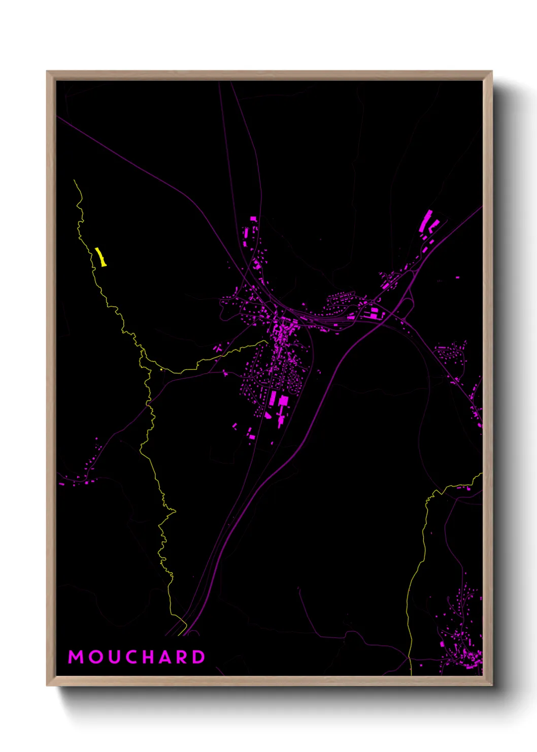 Une affiche de carte sur Mouchard