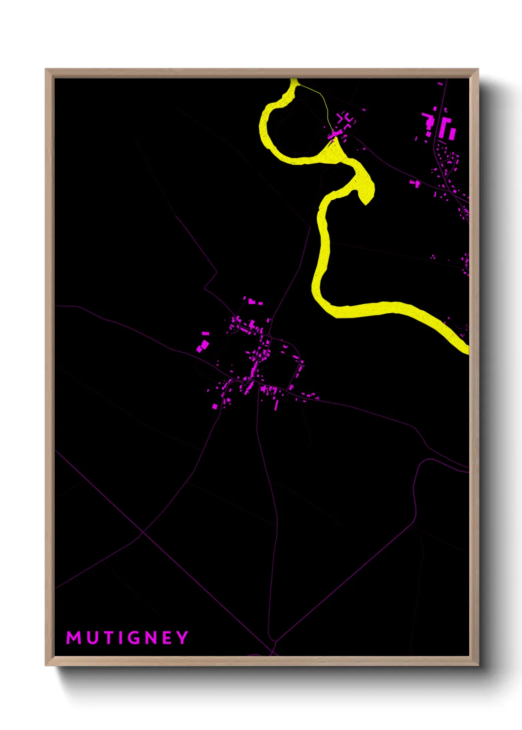 Une affiche de carte sur Mutigney