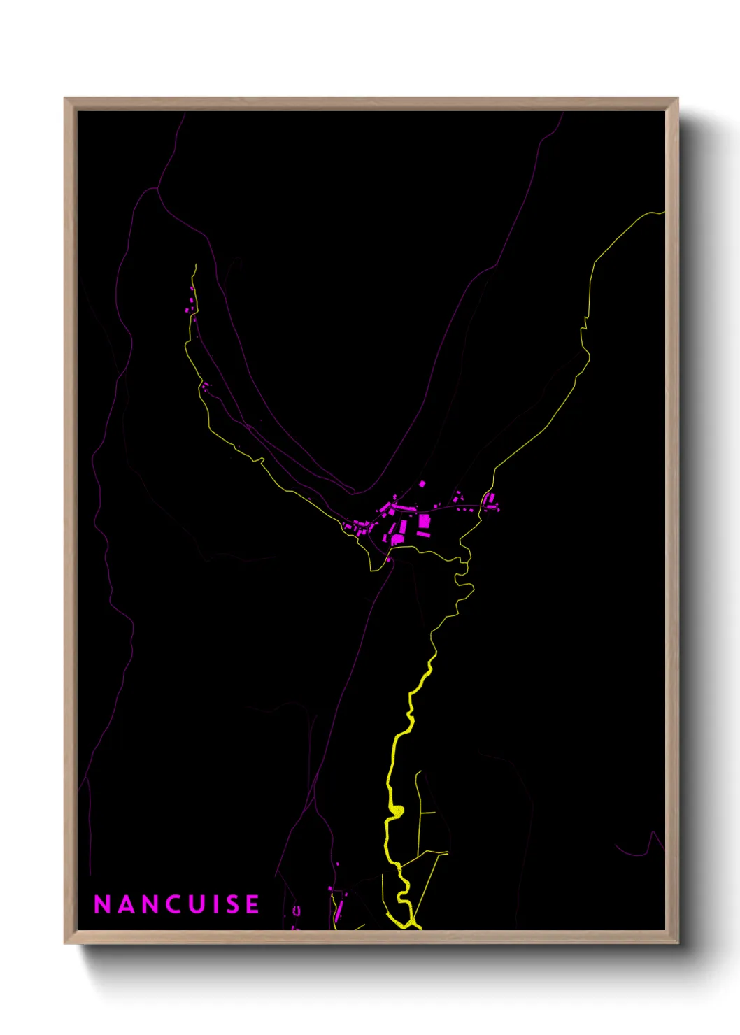 Une affiche de carte sur Nancuise