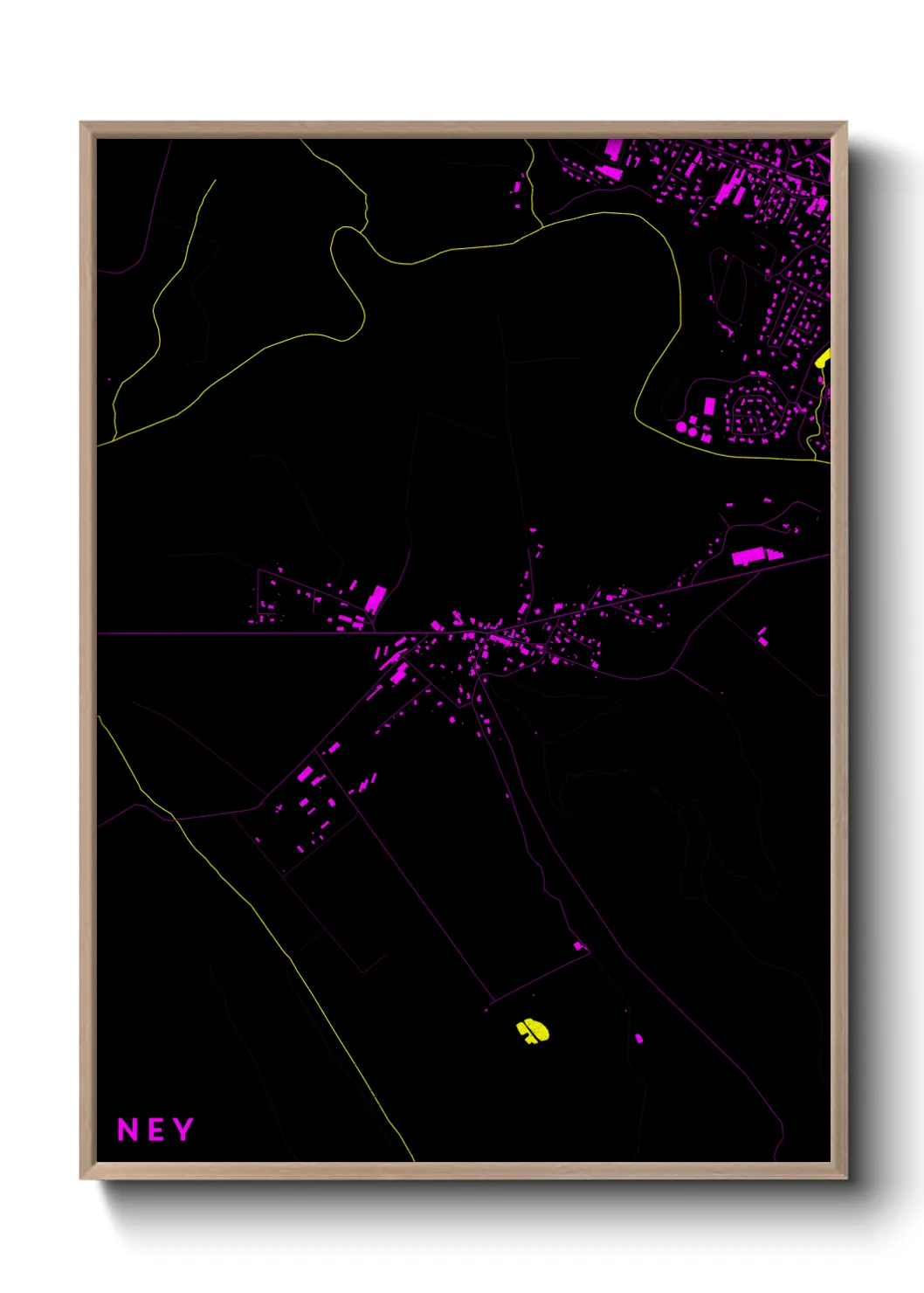 Une affiche de carte sur Ney
