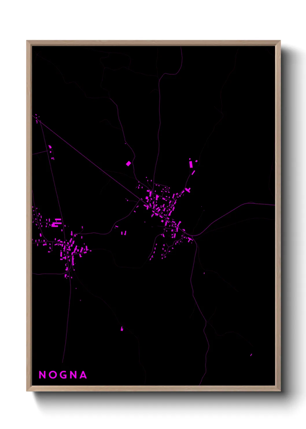 Une affiche de carte sur Nogna