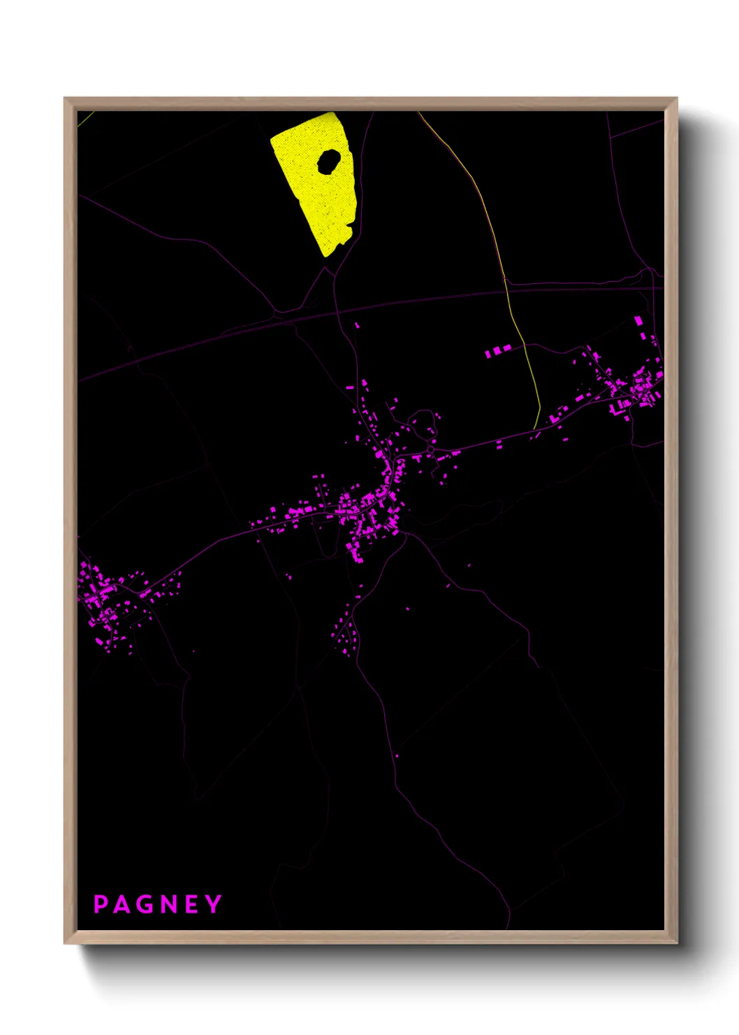 Une affiche de carte sur Pagney