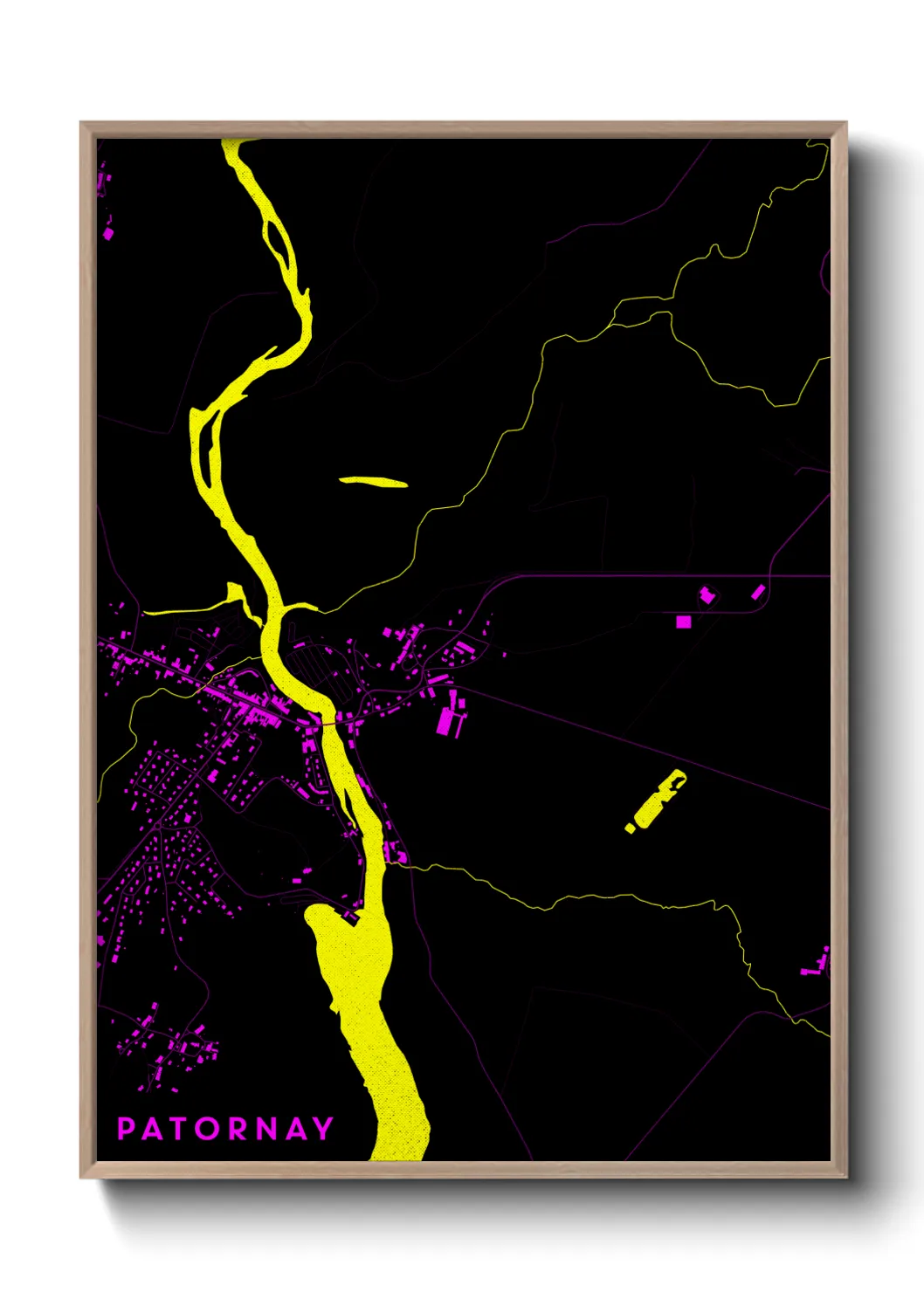 Une affiche de carte sur Patornay