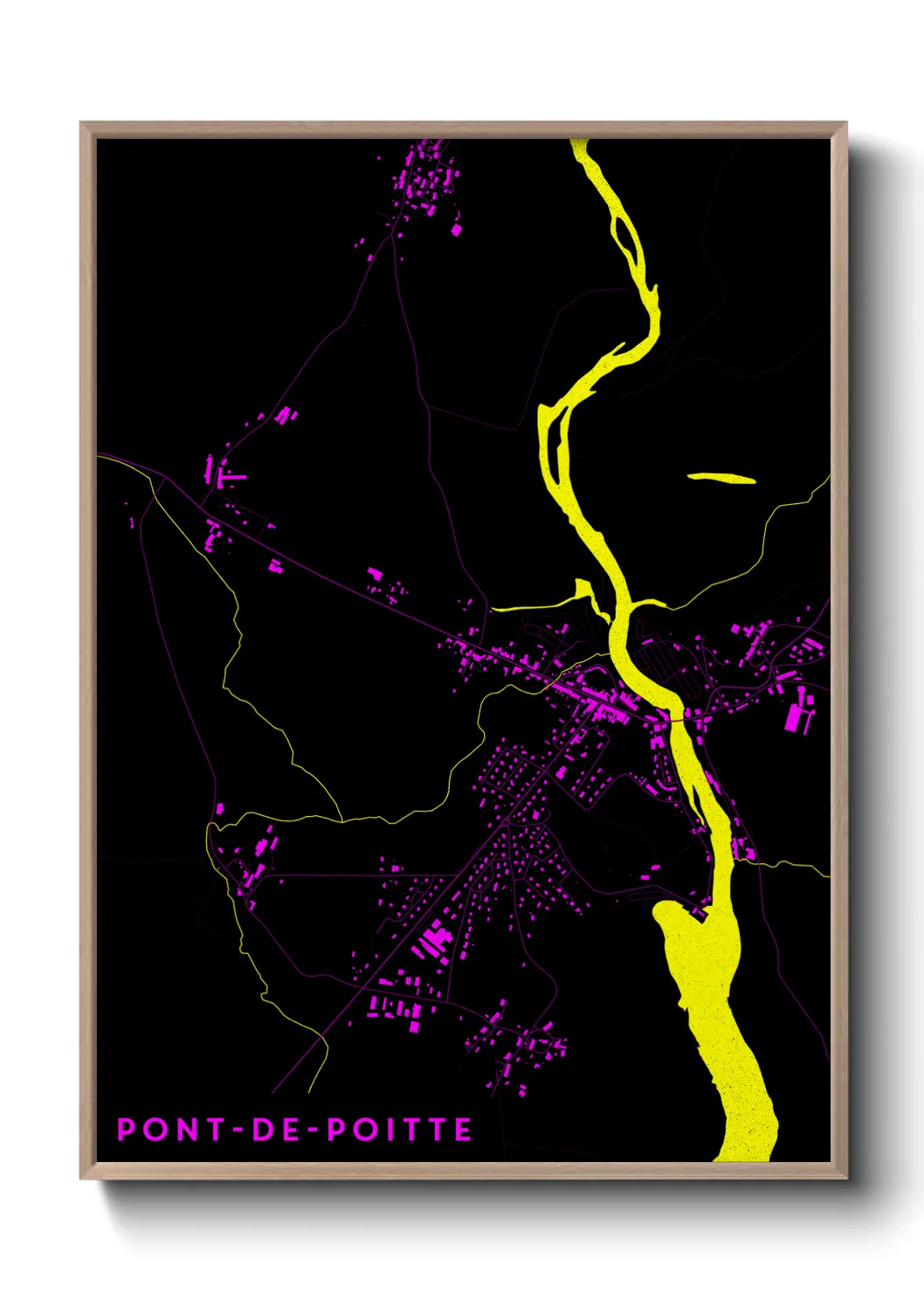 Une affiche de carte sur Pont-de-Poitte