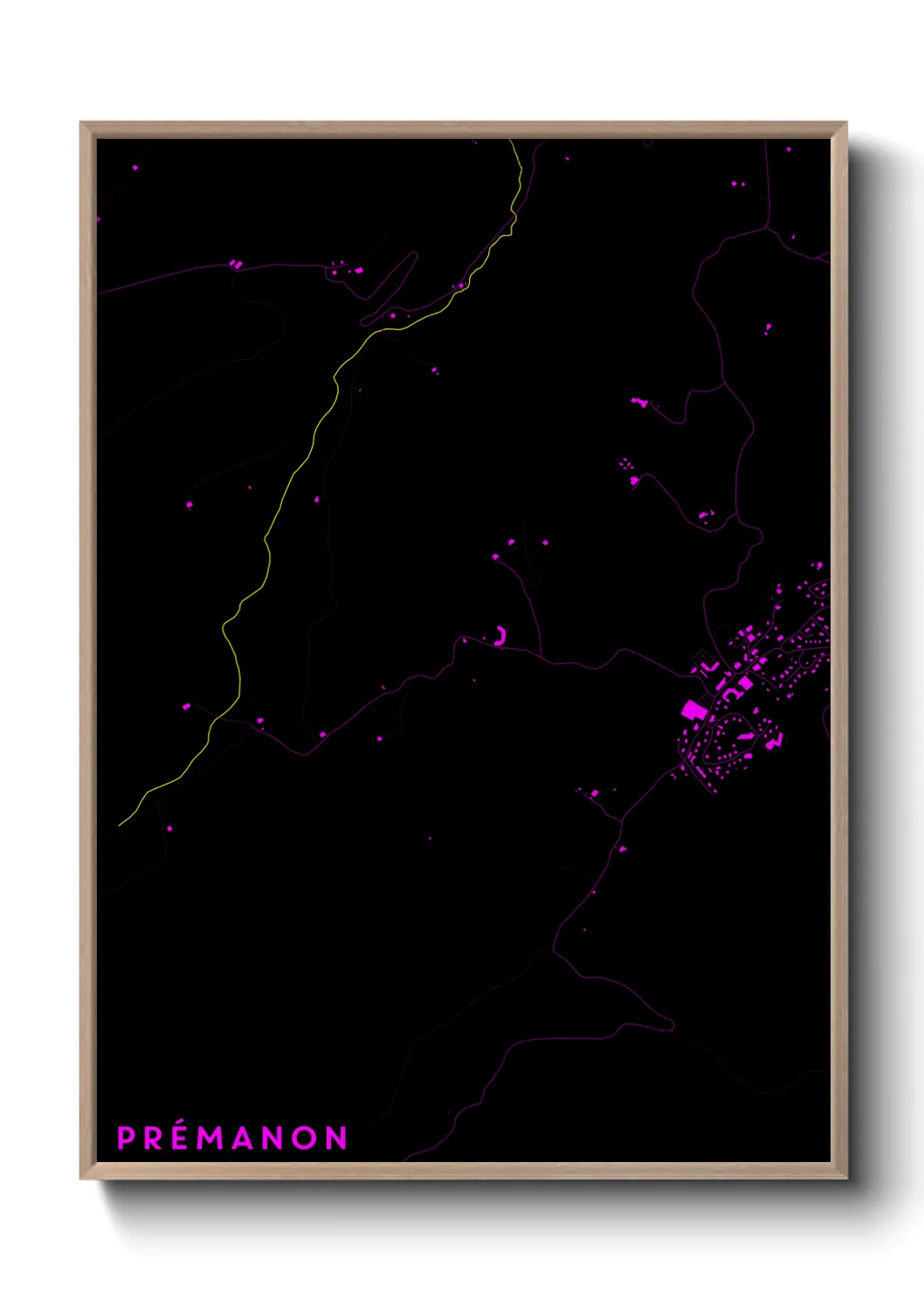 Une affiche de carte sur Prémanon