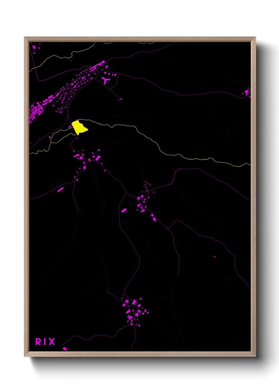 Une affiche de carte sur Rix