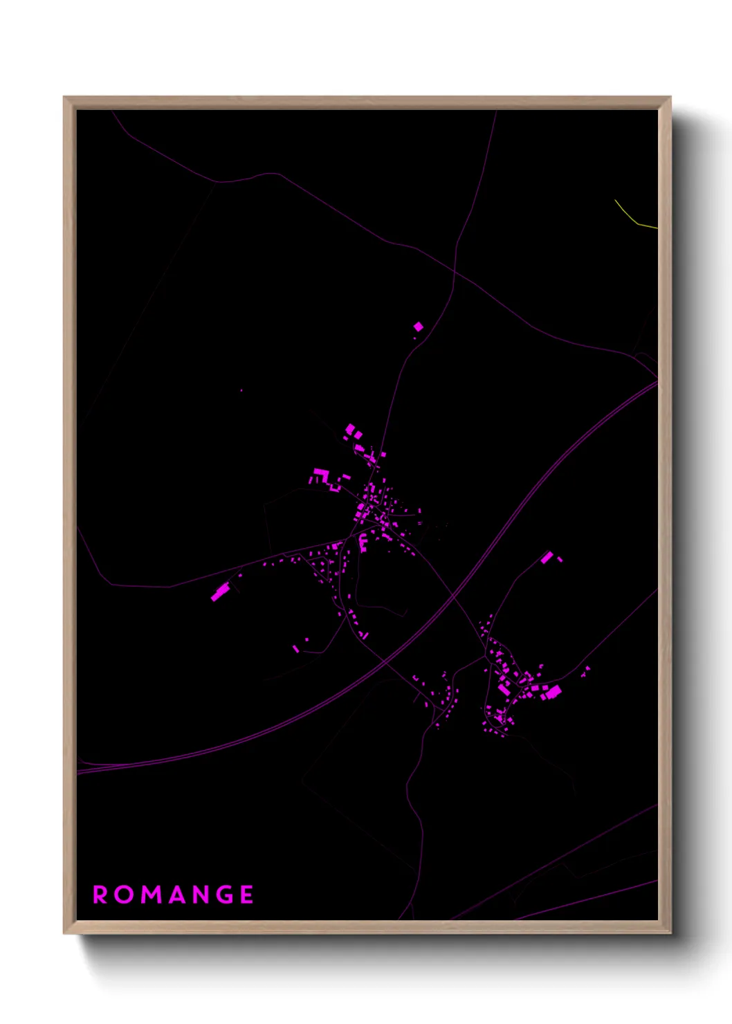 Une affiche de carte sur Romange