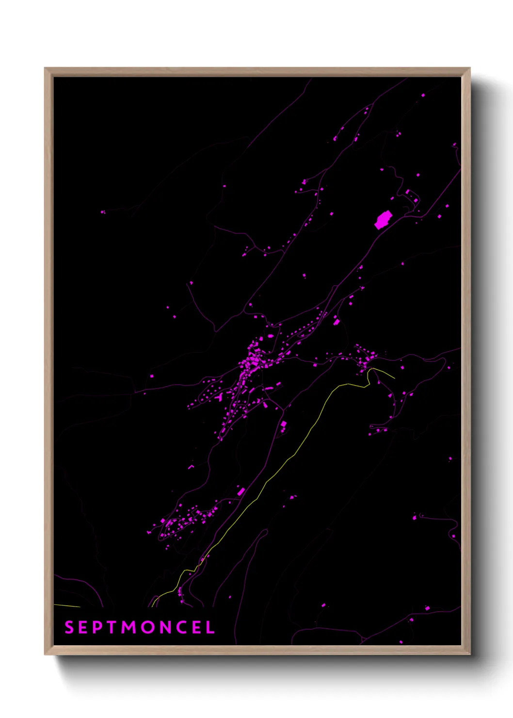 Une affiche de carte sur Septmoncel