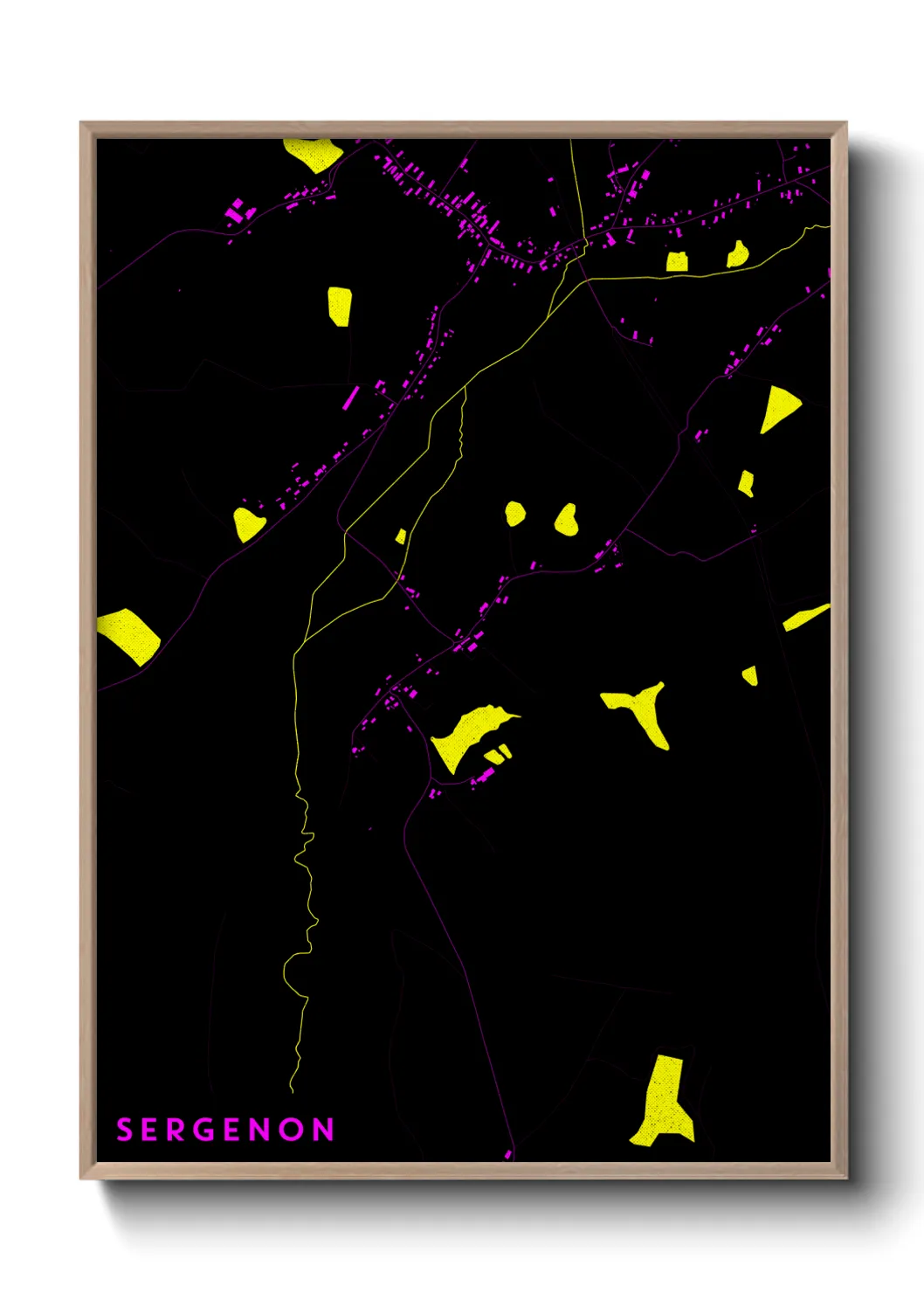 Une affiche de carte sur Sergenon