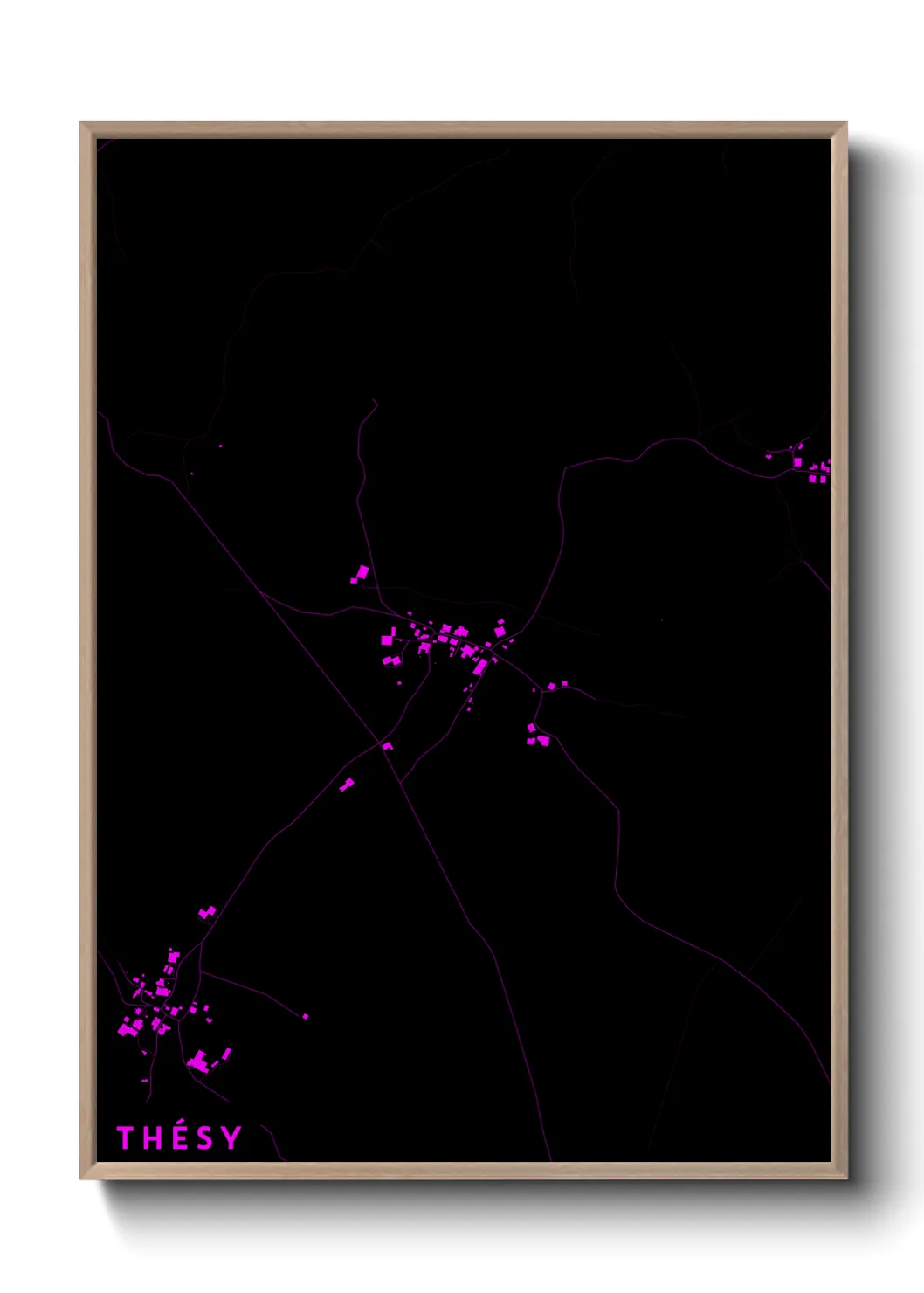 Une affiche de carte sur Thésy