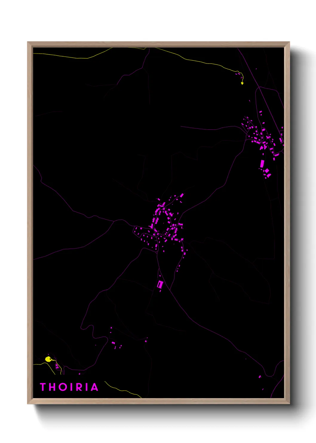 Une affiche de carte sur Thoiria