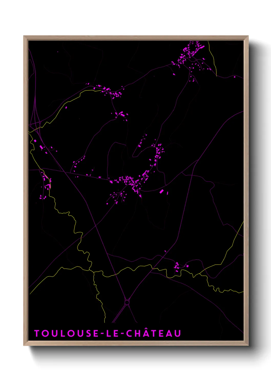 Une affiche de carte sur Toulouse-le-Château