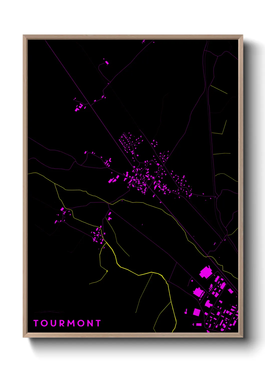 Une affiche de carte sur Tourmont