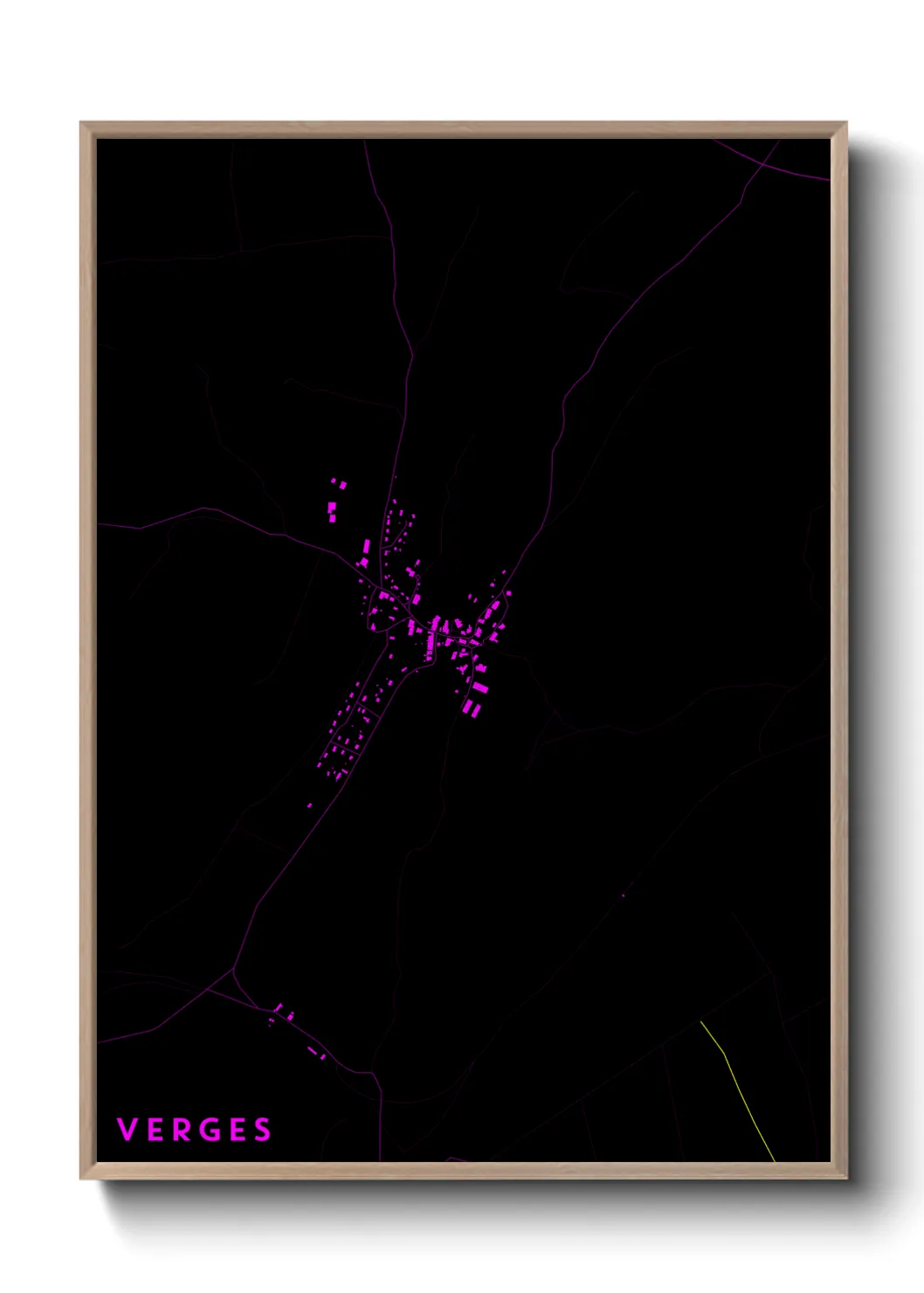 Une affiche de carte sur Verges