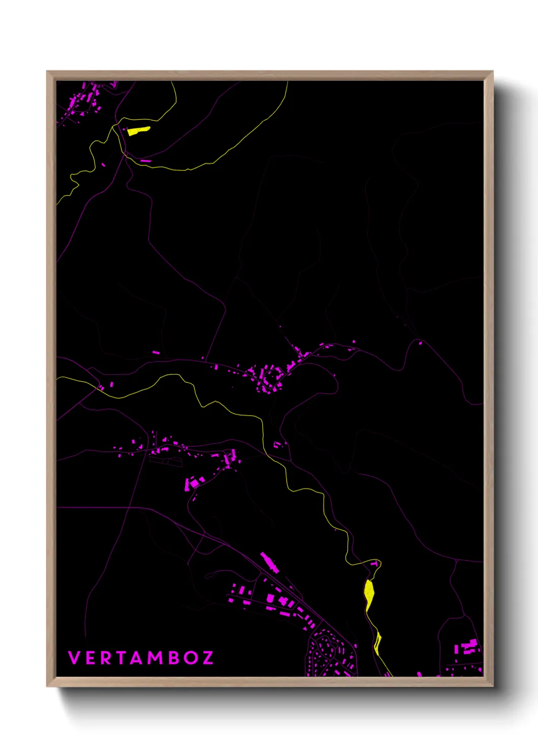 Une affiche de carte sur Vertamboz