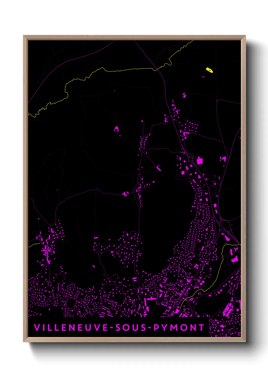 Une affiche de carte sur Villeneuve-sous-Pymont