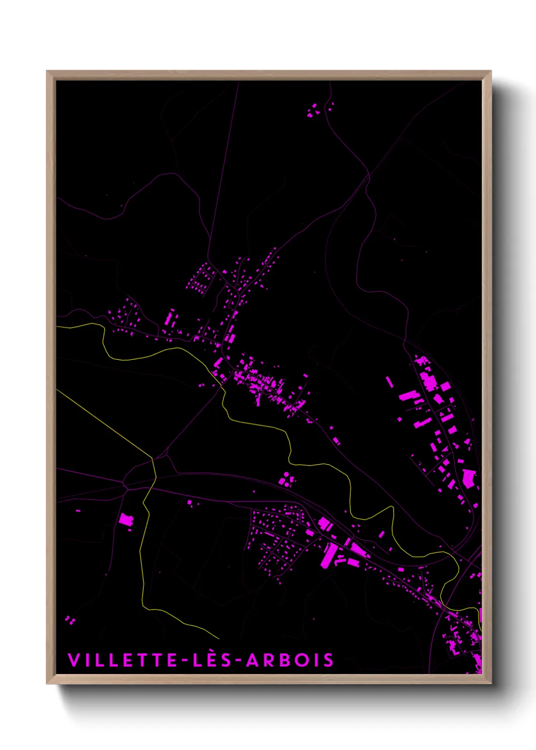 Un poster carteVillette-lès-Arbois
