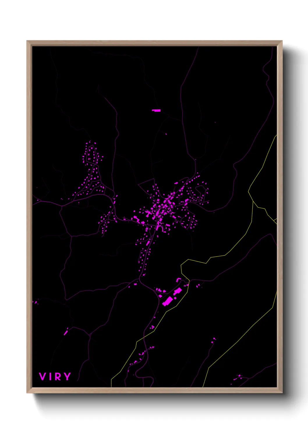 Une affiche de carte sur Viry
