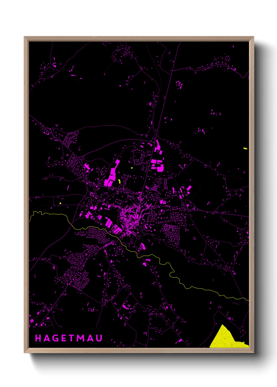 Une affiche de carte sur Hagetmau