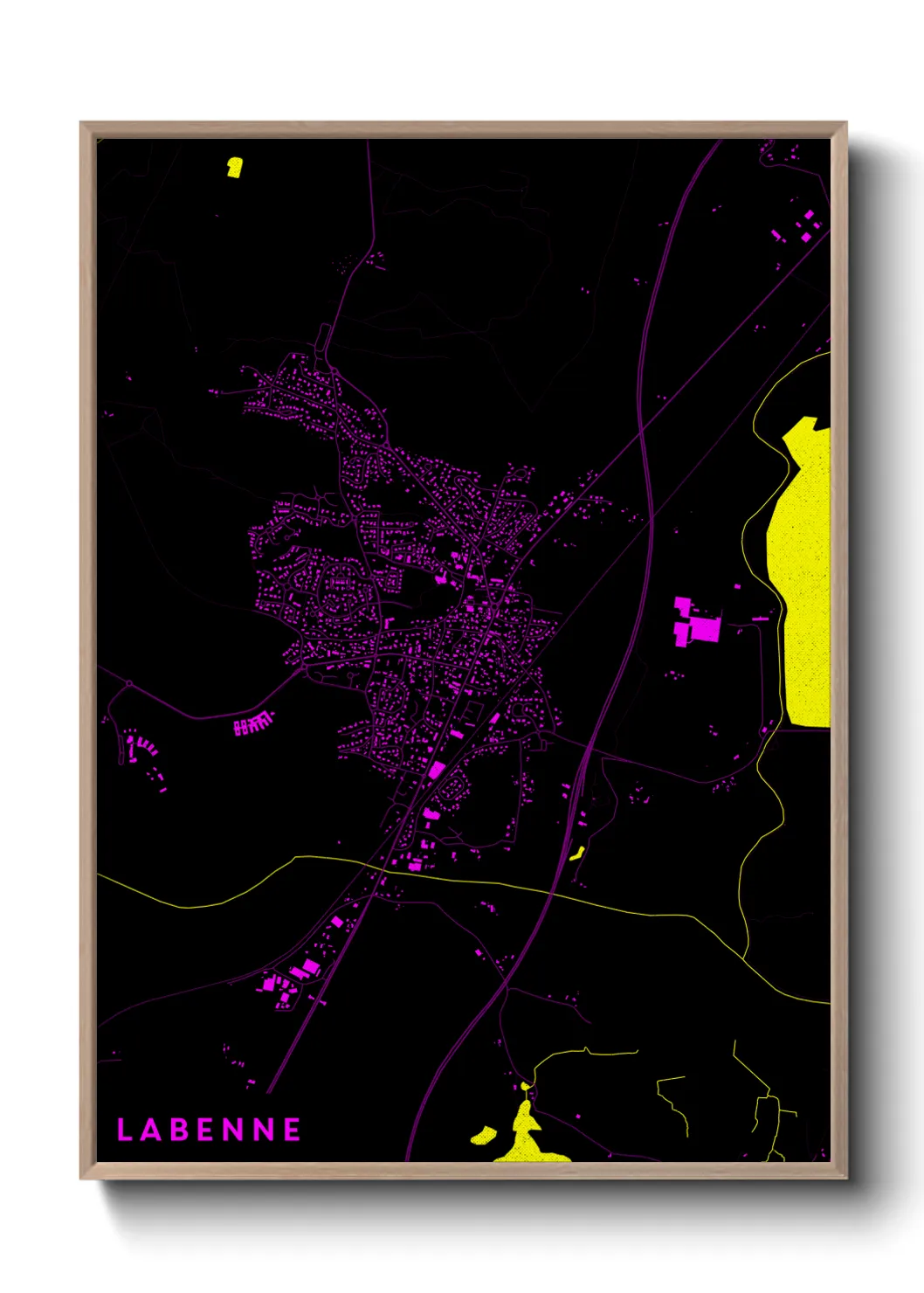 Une affiche de carte sur Labenne