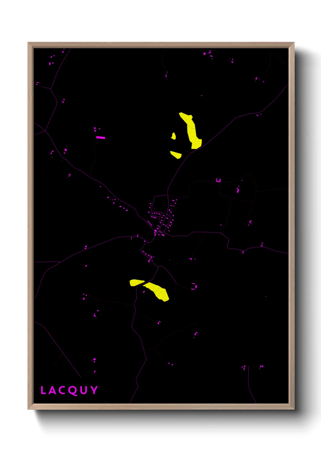 Une affiche de carte sur Lacquy