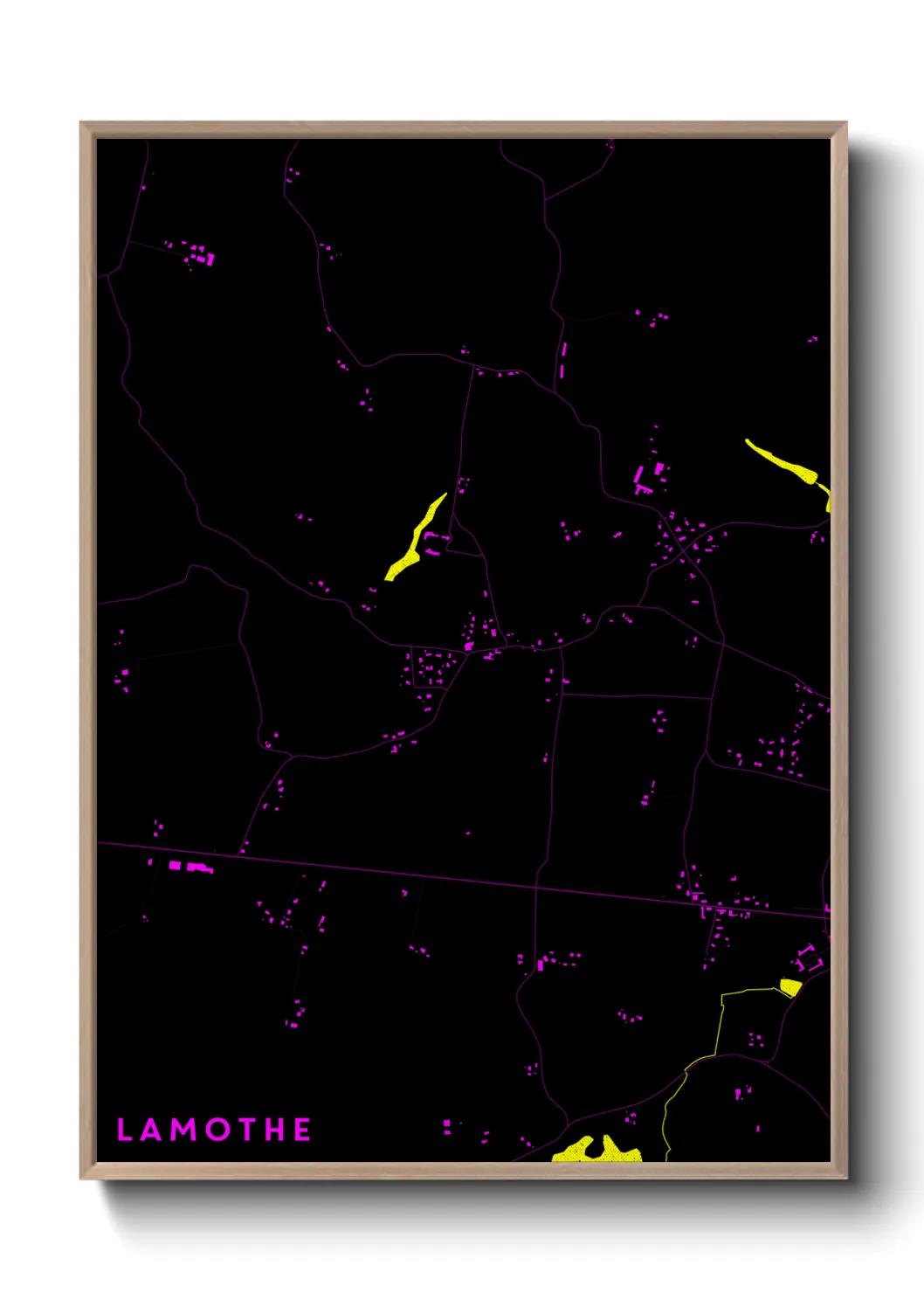 Une affiche de carte sur Lamothe