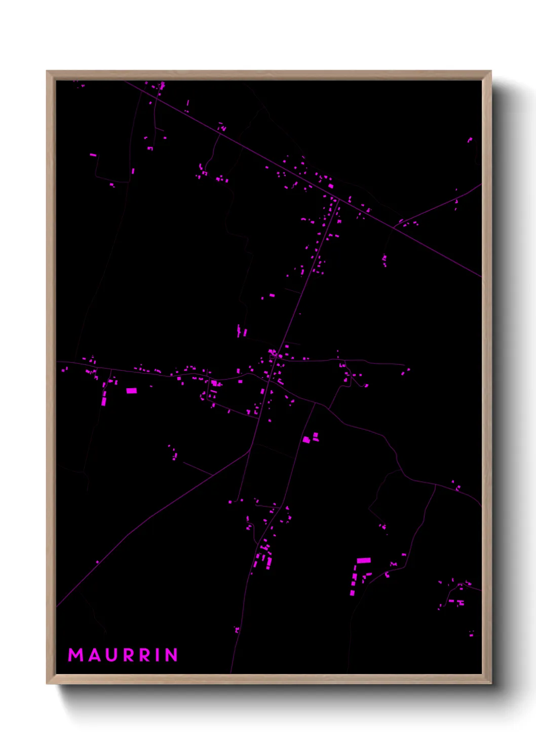 Une affiche de carte sur Maurrin