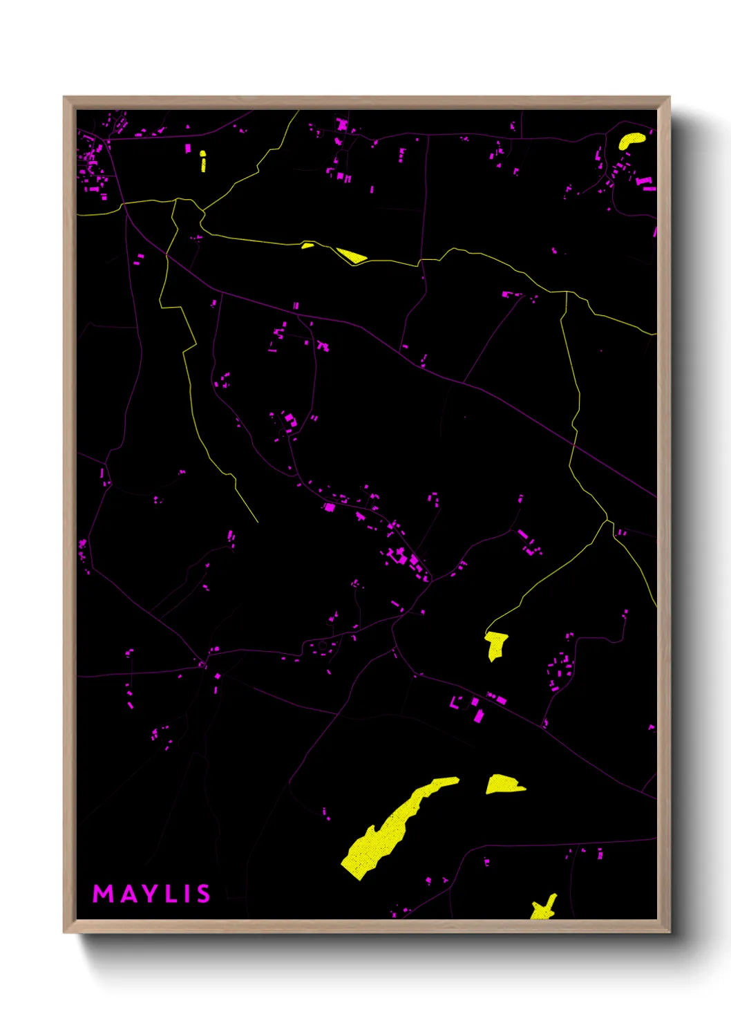 Une affiche de carte sur Maylis