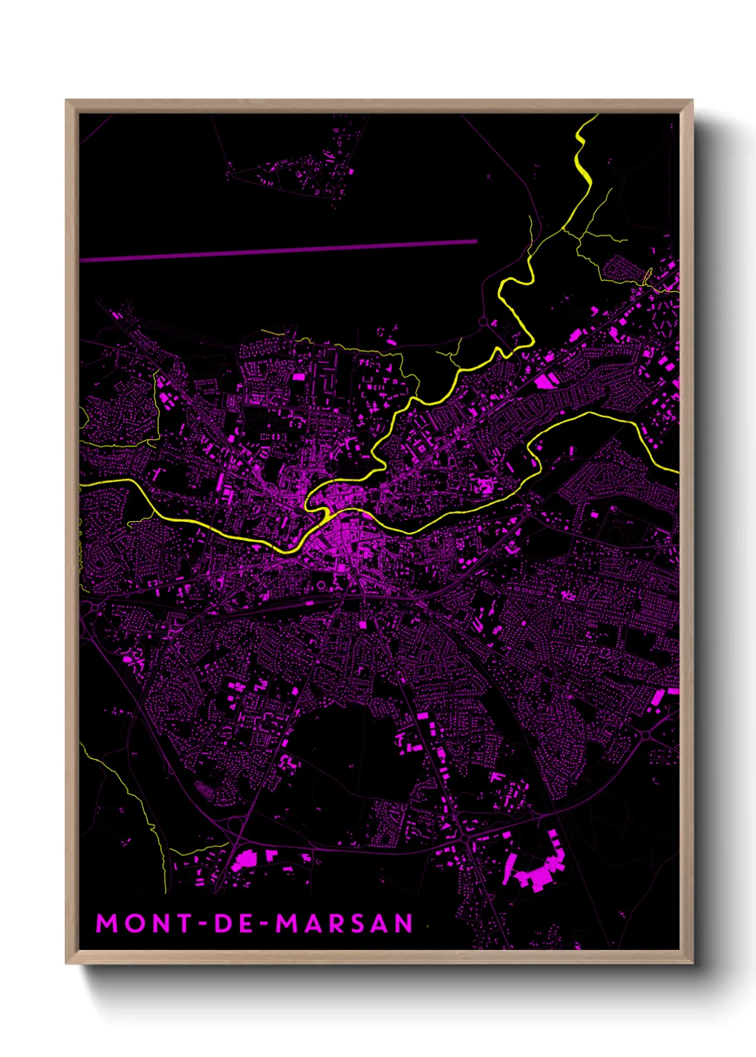 Une affiche de carte sur Mont-de-Marsan