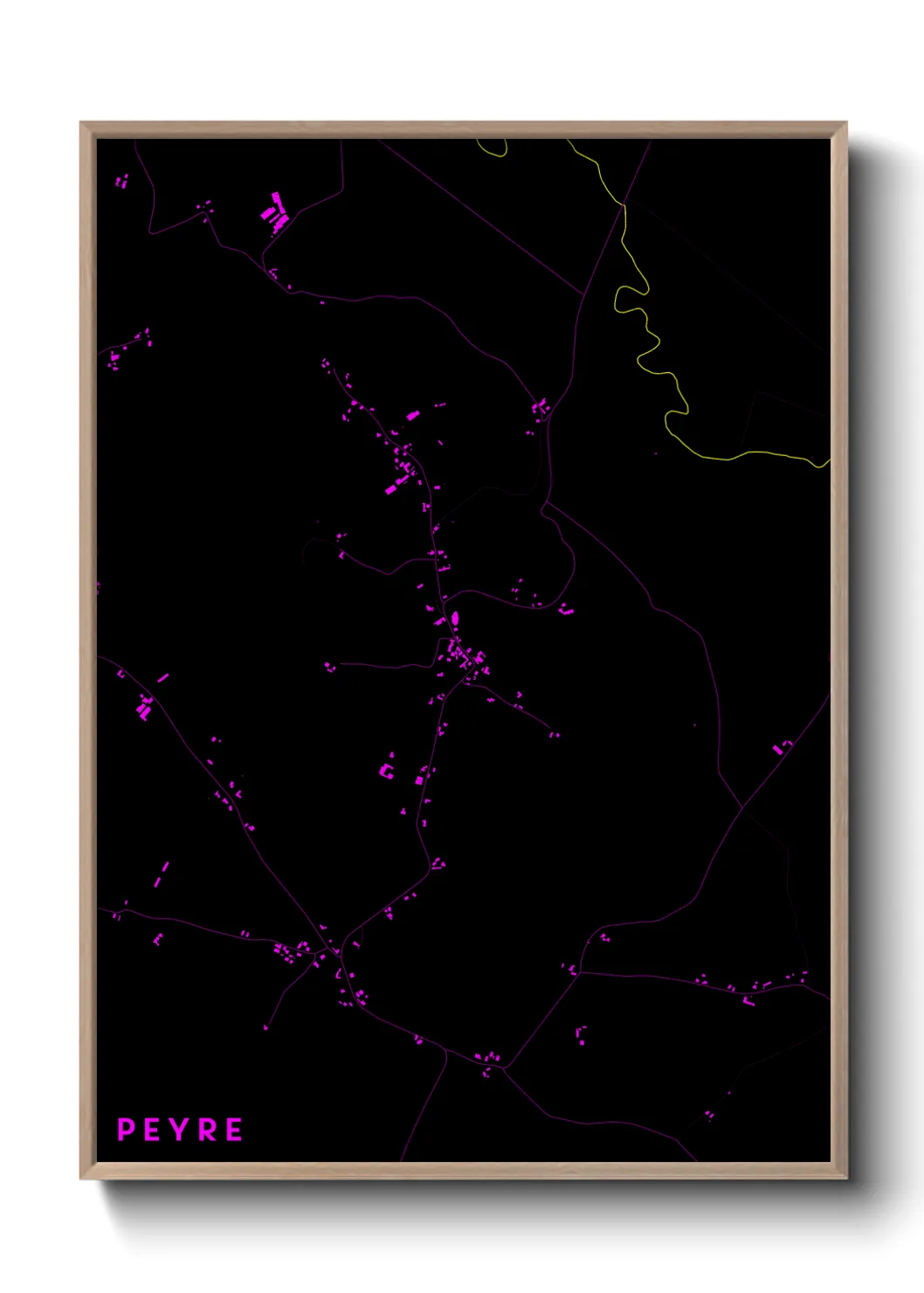 Une affiche de carte sur Peyre
