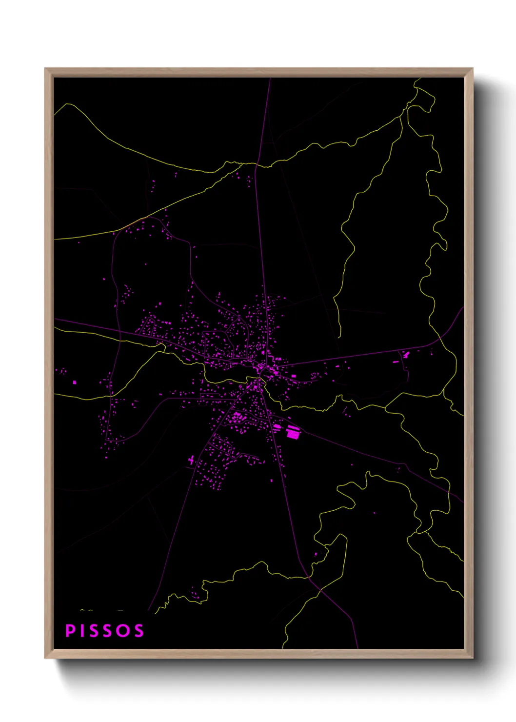 Une affiche de carte sur Pissos