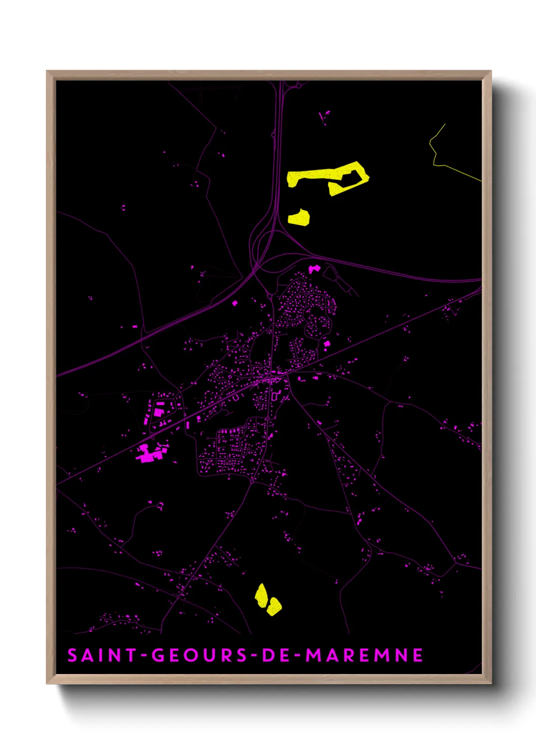 Une affiche de carte sur Saint-Geours-de-Maremne
