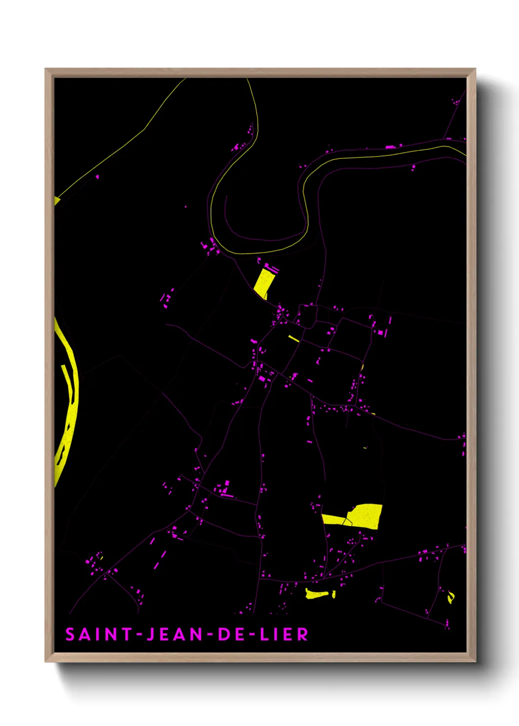 Une affiche de carte sur Saint-Jean-de-Lier