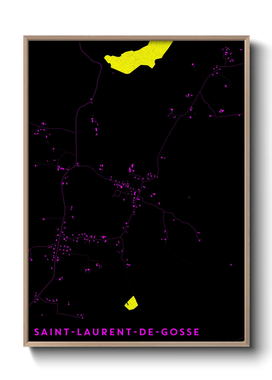 Un poster carteSaint-Laurent-de-Gosse